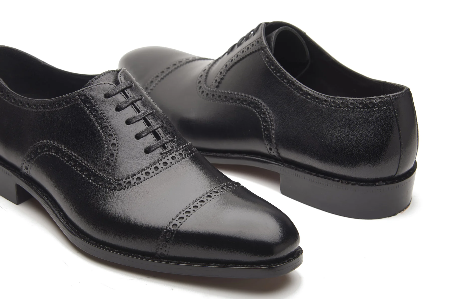 Bemer, Quarter Brogue Oxford - Black | Hand Welted Classics Collection - Image 5