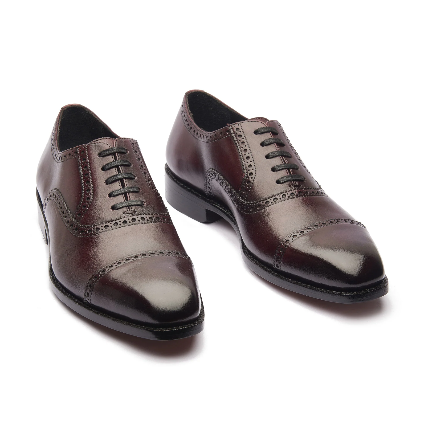 Bemer, Quarter Brogue Oxford - Burgundy | Hand Welted Classics Collection - Image 3