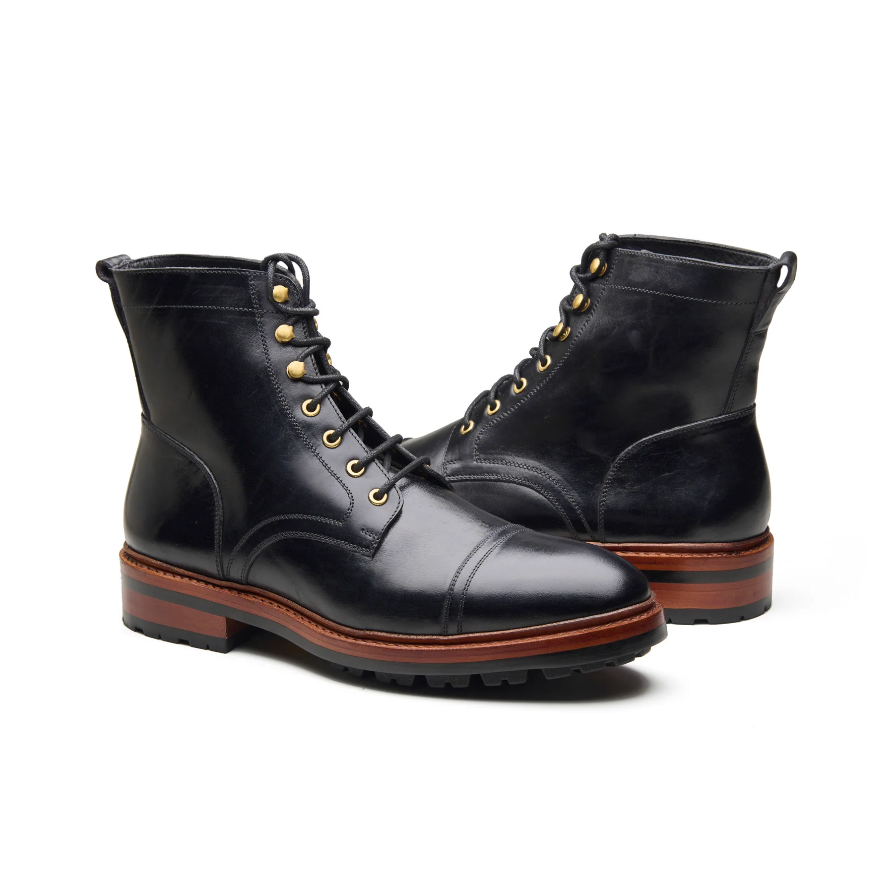 Dixon, Cap-Toe Derby Boot - Black Chromexcel | Hand Welted Service Boots - Image 5