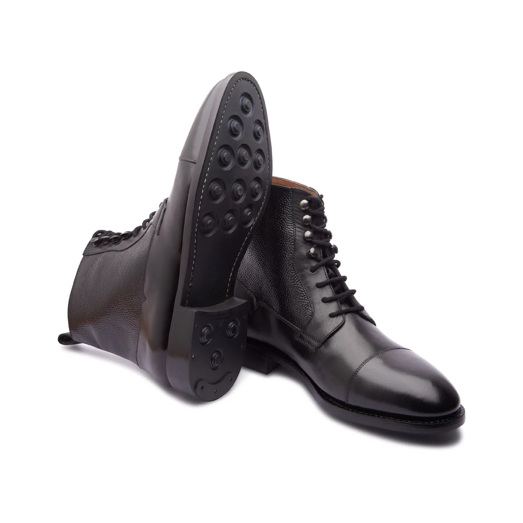 FULBERT, CAPTOE DERBY BOOT - BLACK | HAND WELTED CLASSICS COLLECTION - Image 4