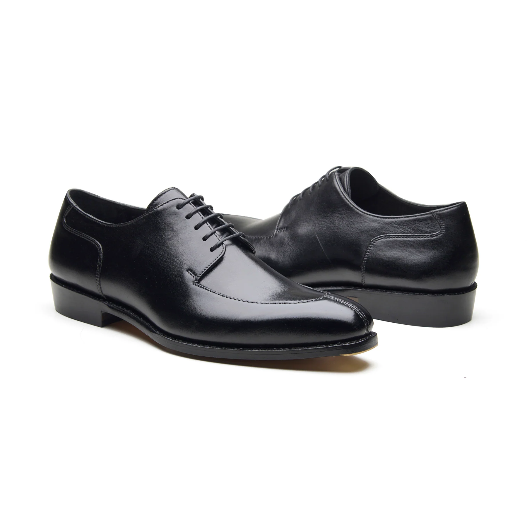 Ingrid, Split Toe Blucher Derby - Black | Hand Welted Classics Collection - Image 4