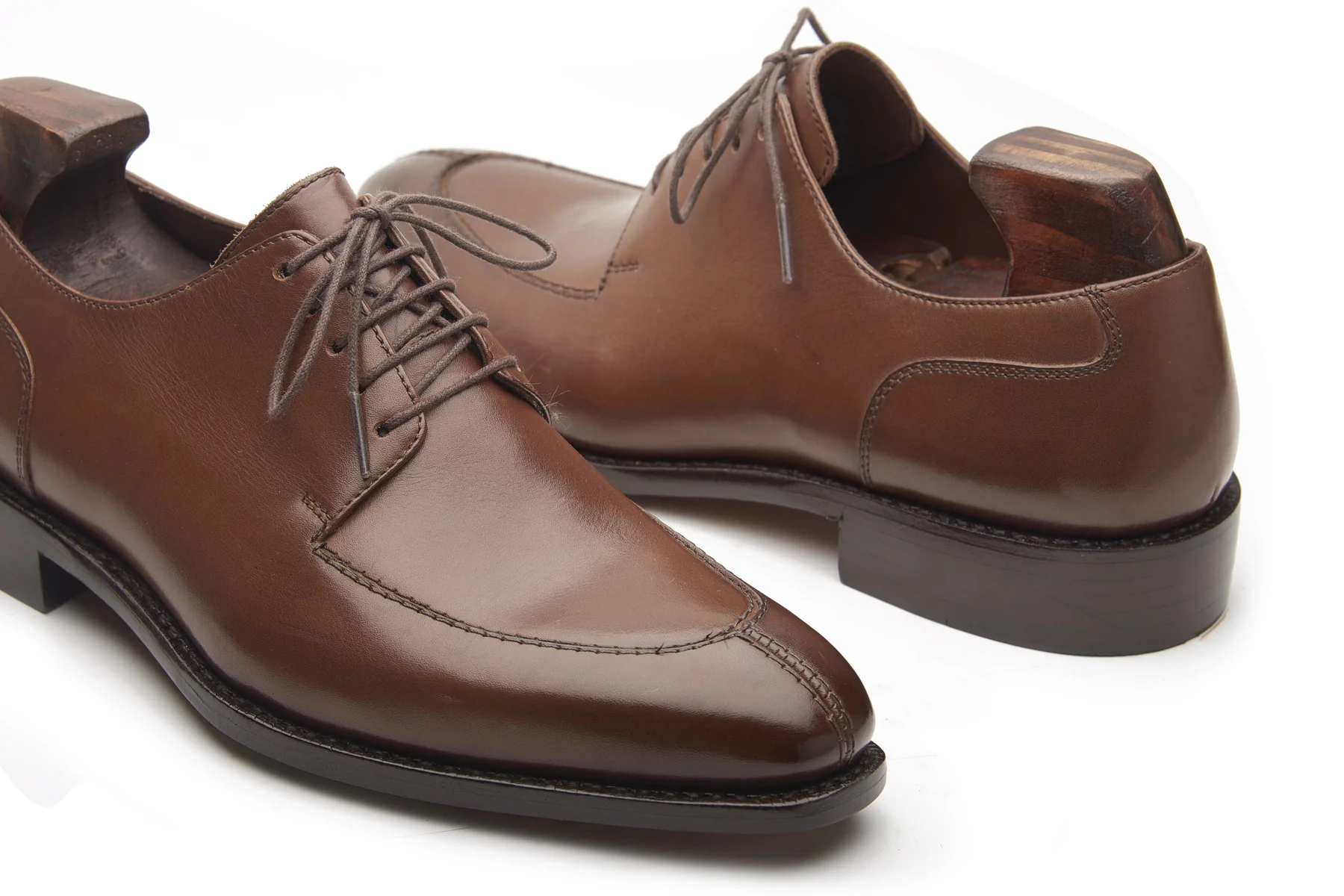 Ingrid, Split Toe Blucher Derby - Mid Brown | Hand Welted | Classics Collection - Image 5