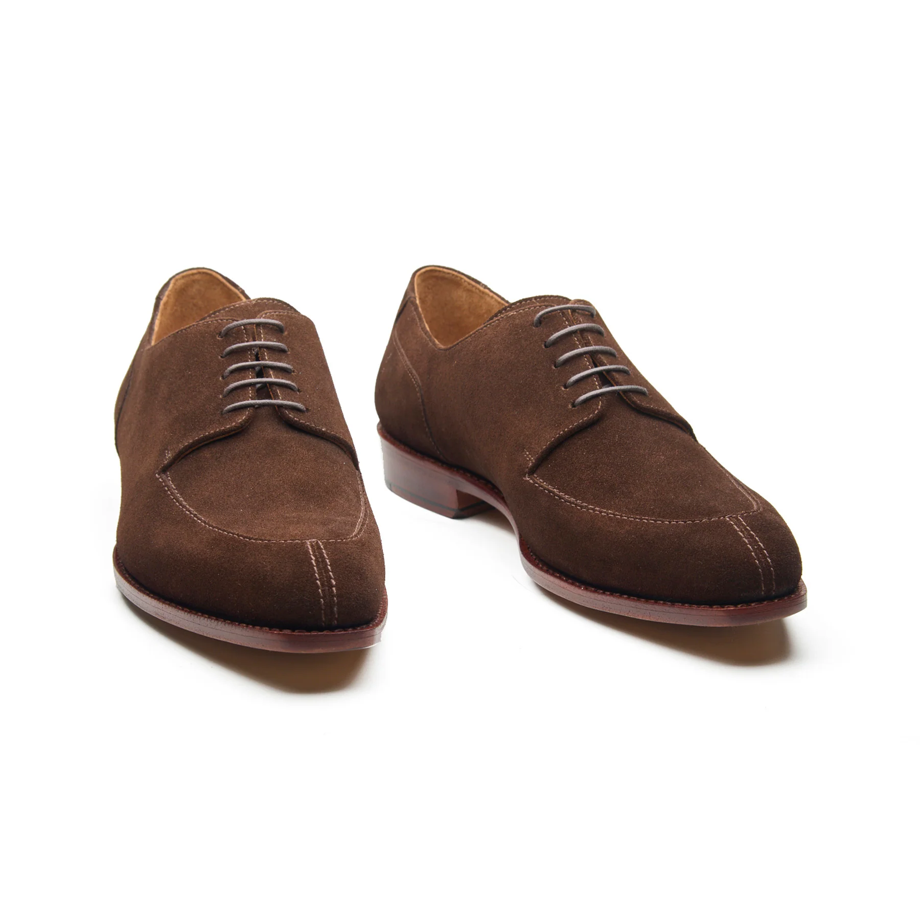 Ingrid, Split Toe Blucher Derby - Brown Go Rain Suede | Summer Classics - Image 3