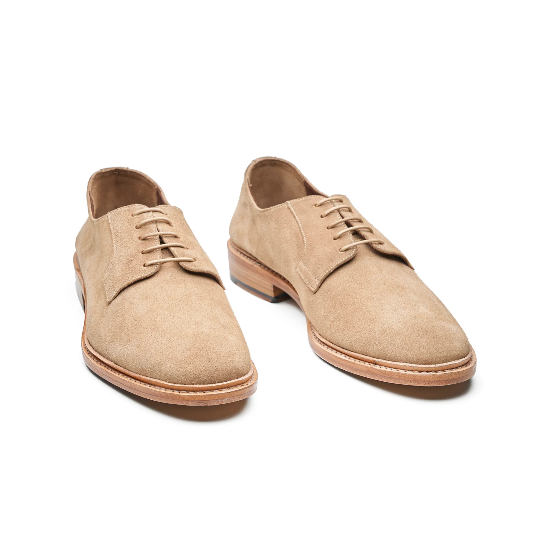 Luke, Blucher Derby- Beige Go Rain Suede | Summer Classics - Image 3