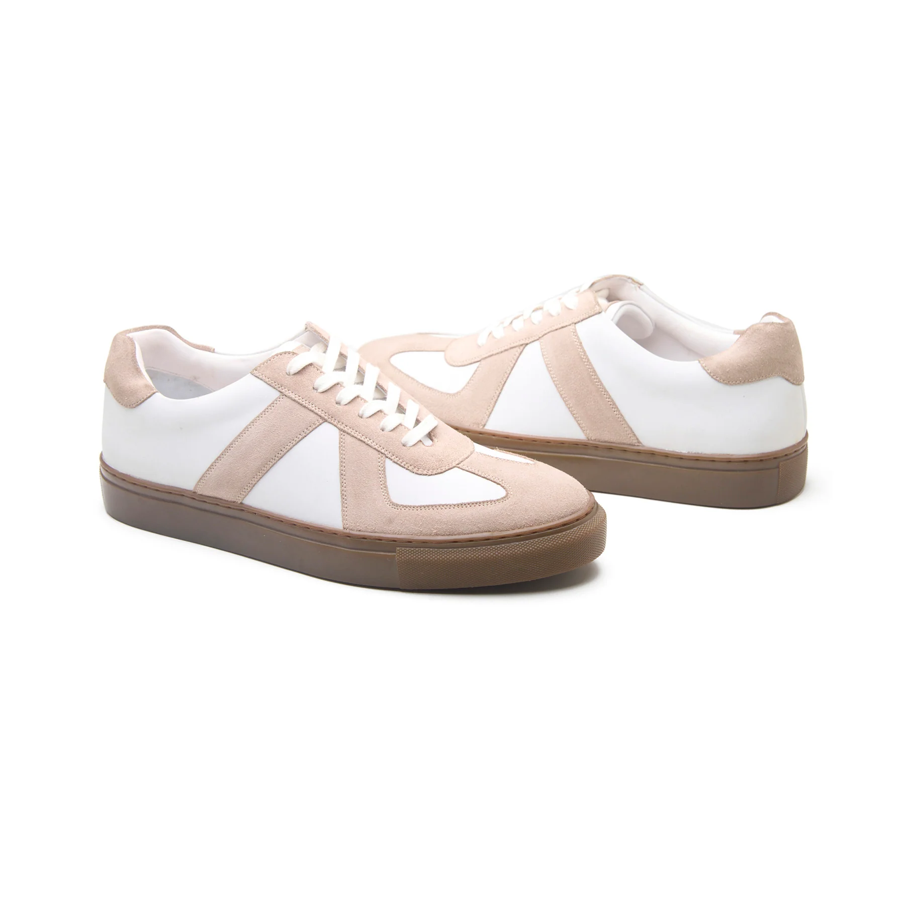 Martin Low Top, German Army Trainer - White & Beige Suede | Smart Casuals - Image 3