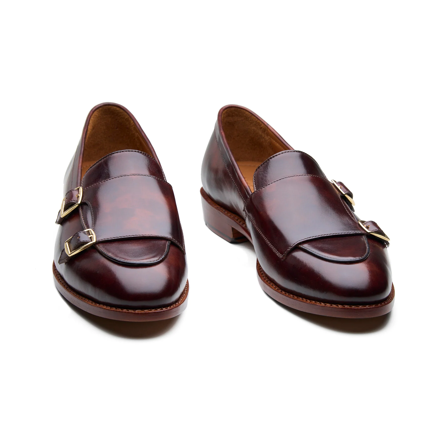 Myron, Monk-Strap Loafer -Chestnut Museum Calf | New Age - Image 3