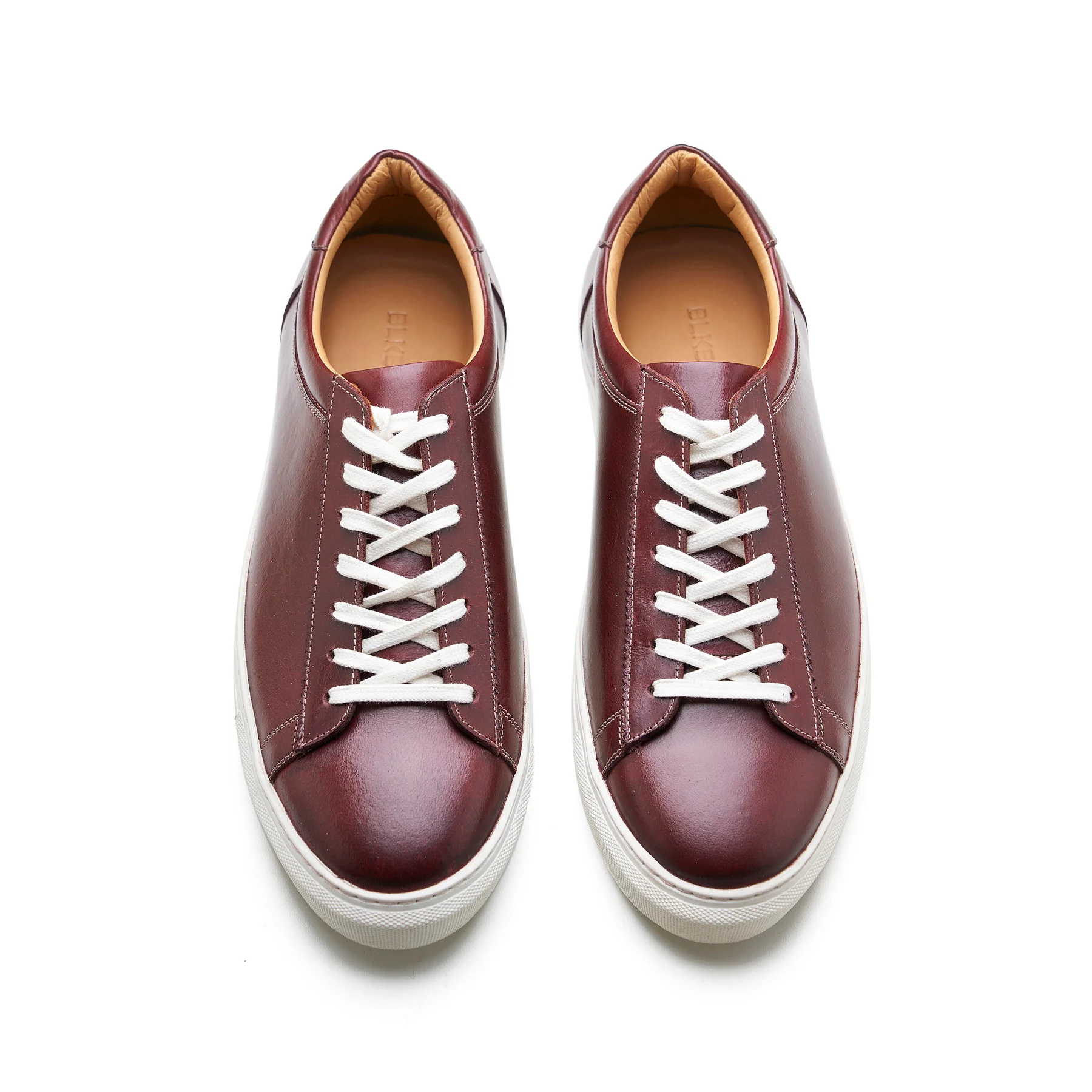 Perez, Lace-up Sneaker - Burgundy Pullup | Smart Casuals - Image 2