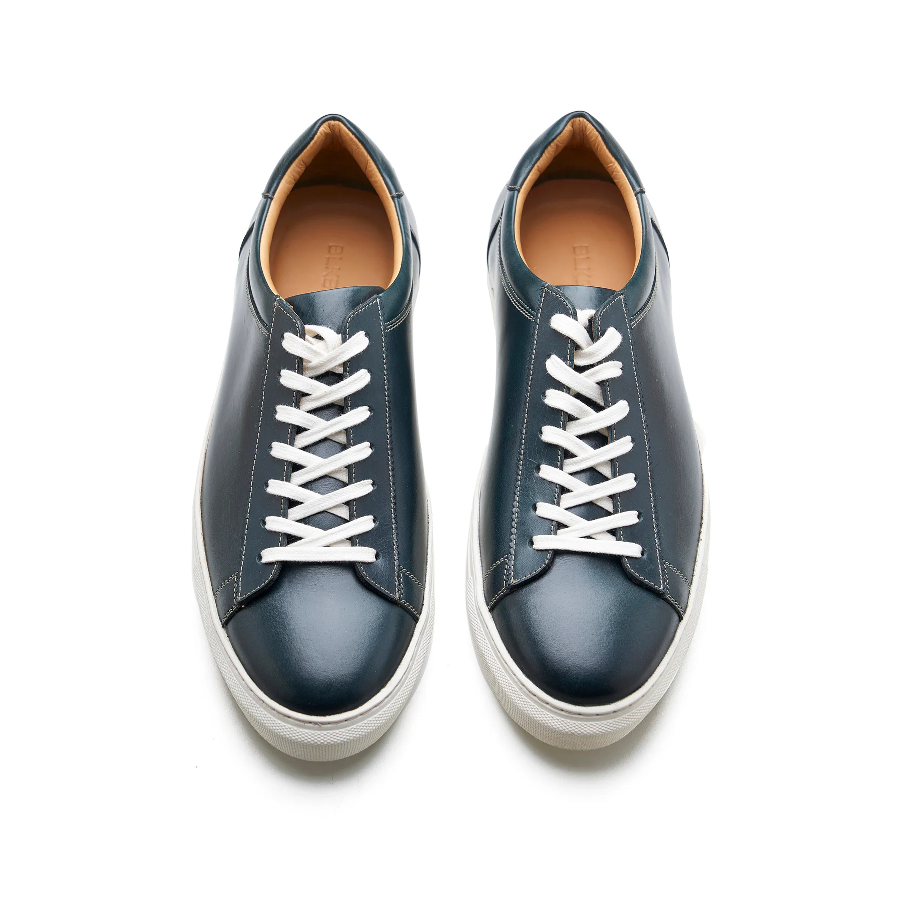 Perez, Lace-up Sneaker - Navy Pullup | Smart Casuals - Image 2