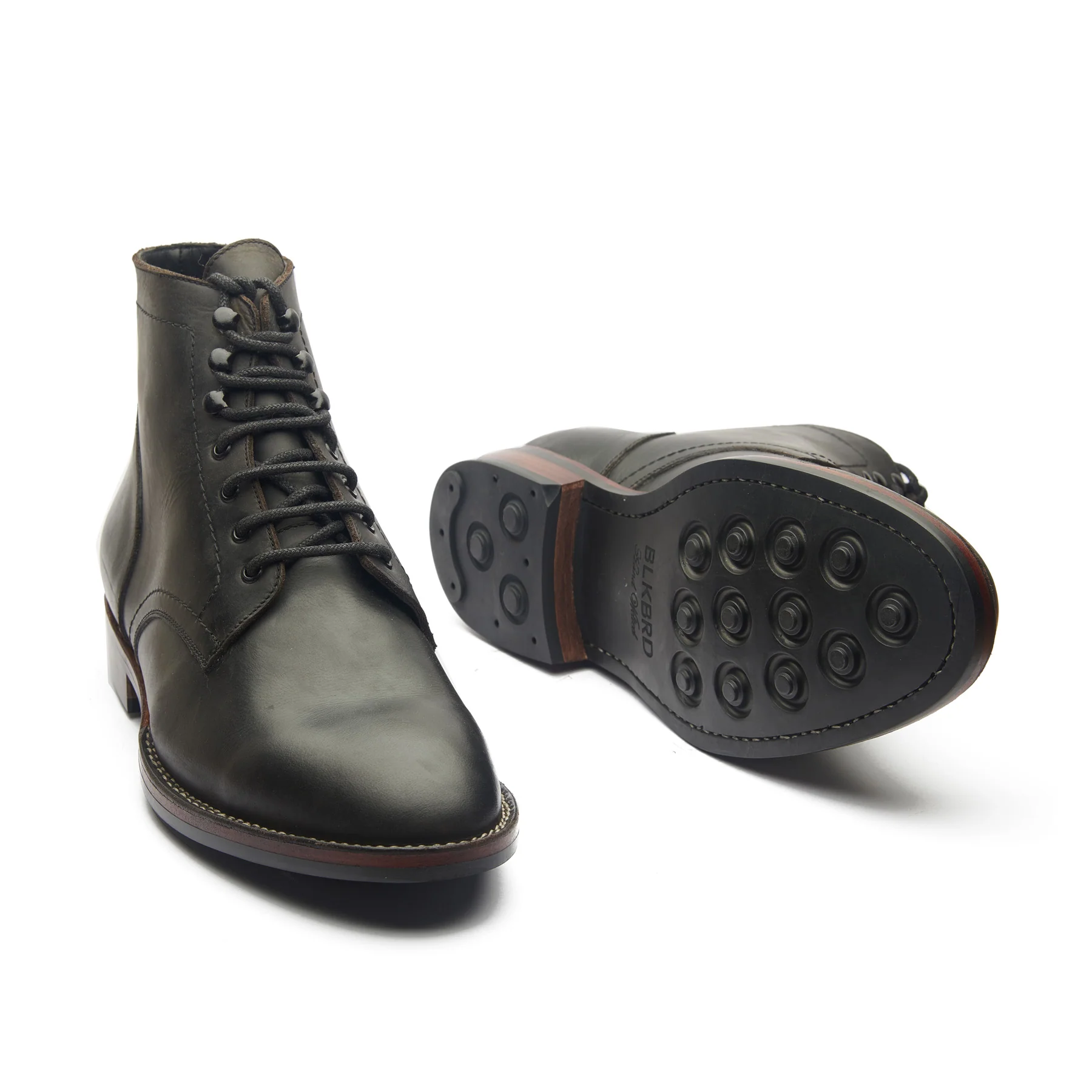 Rudiger, Service Boot - Black Waxy Pullup | Stitchdown Construction - Image 5