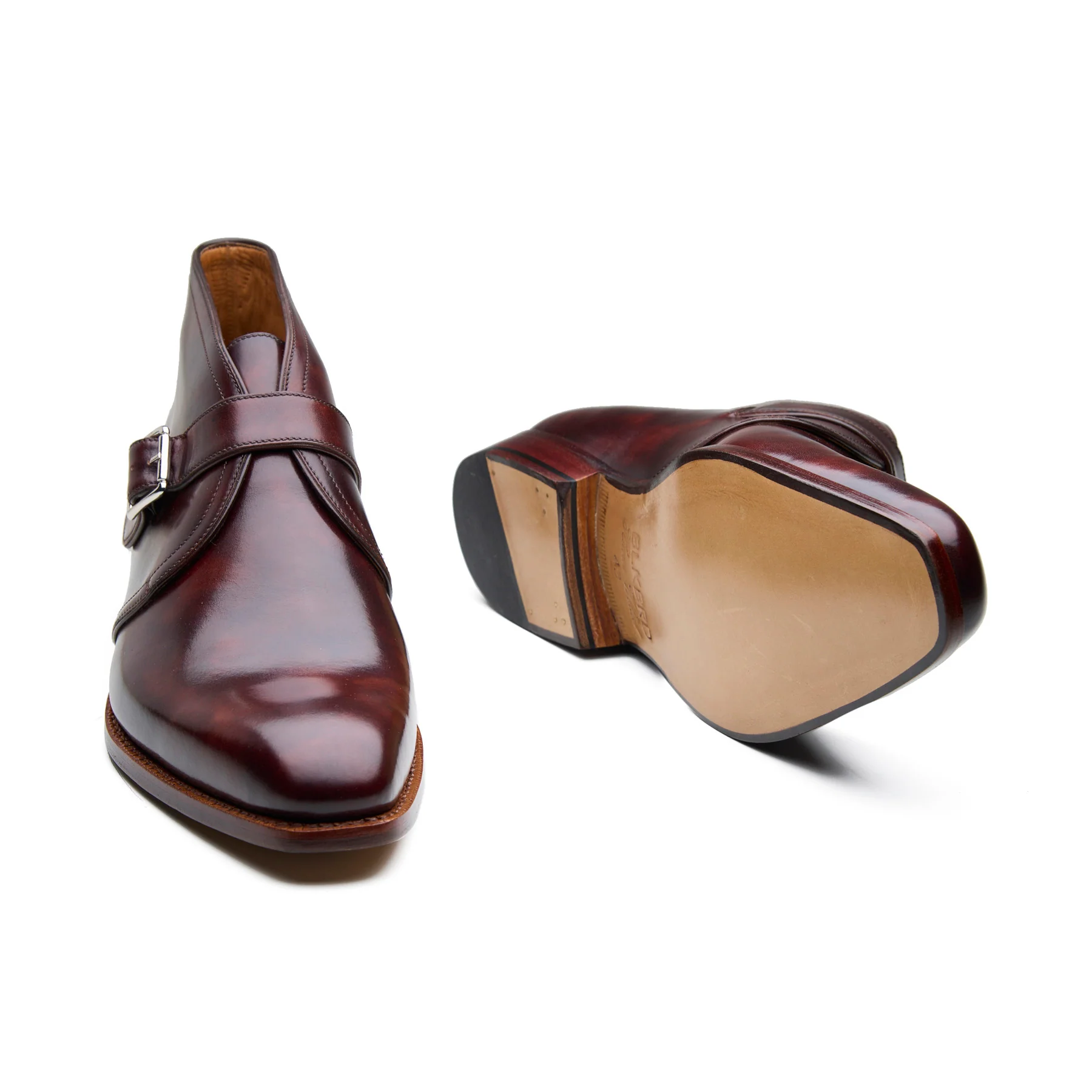 Veyron, Single Monk Chukka Boot - Chestnut Museum Calf | New Age - Image 5