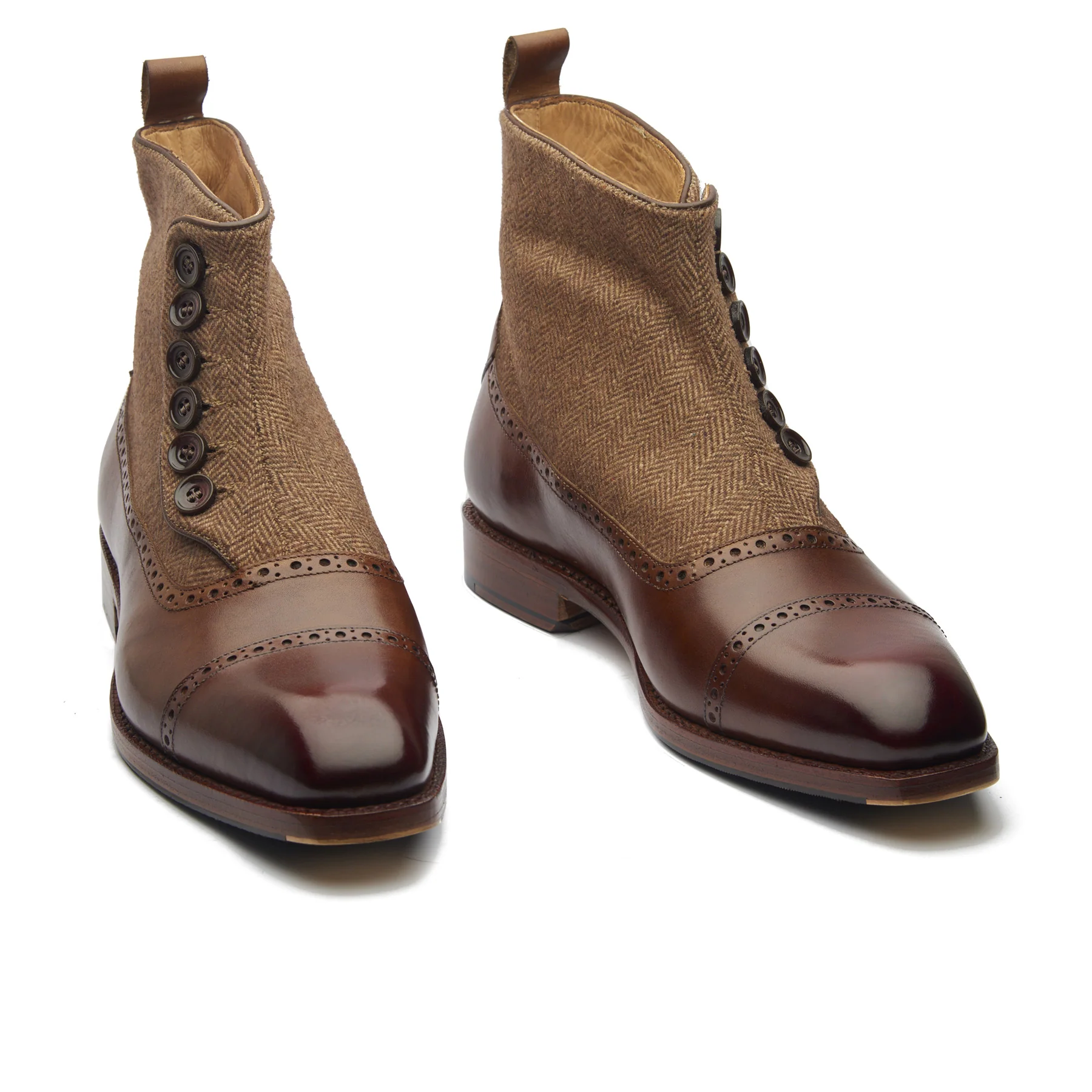 Victor, Button Boot -Mid Brown | Hand Welted | Classics Collection - Image 5
